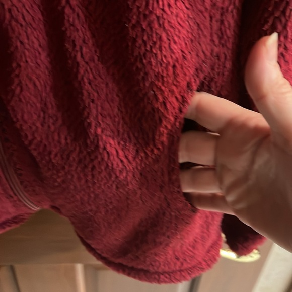 Patagonia Women’s Synchilla front Zip Deep Red Jacket, Size Large - Picture 5 of 12